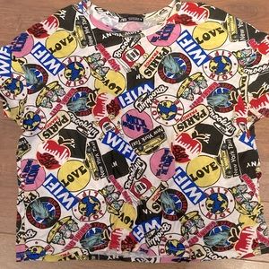 colourful graphic tee